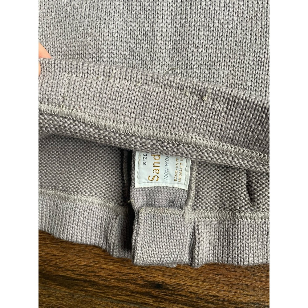 VTG McMillan Sans Knit Varsity Sweater Cardigan Worsted Wool Wrestling Grandpa - Picture 5 of 12